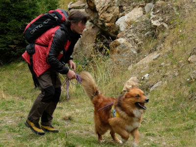 Michael und sein Hund Balu beim Üben